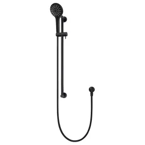 Round 3 Function Hand Shower on Rail Column, Matte Black by Meir, a Shower Heads & Mixers for sale on Style Sourcebook
