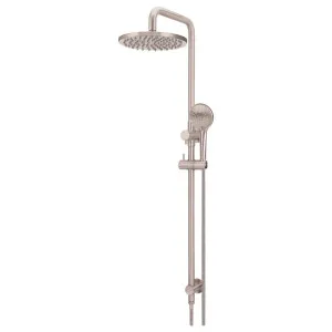 Round Combo Shower Rail, 200mm Rose, 3 Function Hand Shower, Champagne by Meir, a Shower Heads & Mixers for sale on Style Sourcebook