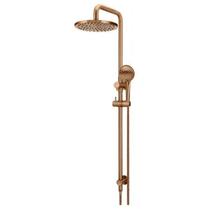 Round Combo Shower Rail, 200mm Rose, 3 Function Hand Shower, Lustre Bronze by Meir, a Shower Heads & Mixers for sale on Style Sourcebook