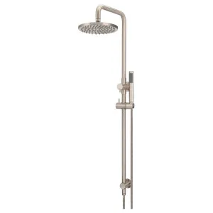 Round Combo Shower Rail, 200mm Rose w Hand Shower, Champagne by Meir, a Shower Heads & Mixers for sale on Style Sourcebook