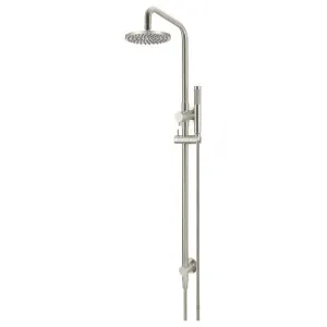 Round Combo Shower Rail, 200mm Rose w Hand Shower, PVD Brushed Nickel by Meir, a Shower Heads & Mixers for sale on Style Sourcebook