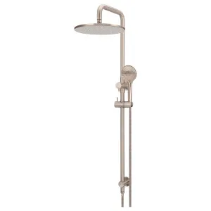 Round Combo Shower Rail, 300mm Rose, 3 Function Hand Shower, Champagne by Meir, a Shower Heads & Mixers for sale on Style Sourcebook