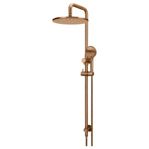 Round Combo Shower Rail, 300mm Rose, 3 Function Hand Shower, Lustre Bronze by Meir, a Shower Heads & Mixers for sale on Style Sourcebook