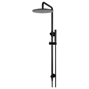 Round Combo Shower Rail, 300mm Rose w Hand Shower, Matte Black by Meir, a Shower Heads & Mixers for sale on Style Sourcebook