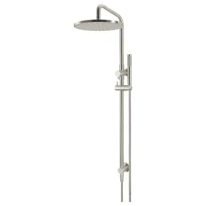 Round Combo Shower Rail, 300mm Rose w Hand Shower, PVD Brushed Nickel by Meir, a Shower Heads & Mixers for sale on Style Sourcebook