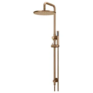 Round Combo Shower Rail, 300mm Rose w Hand Shower, Lustre Bronze by Meir, a Shower Heads & Mixers for sale on Style Sourcebook
