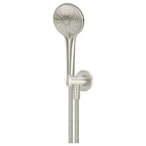 Round 3 Function Hand Shower on Fixed Bracket, PVD Brushed Nickel by Meir, a Shower Heads & Mixers for sale on Style Sourcebook