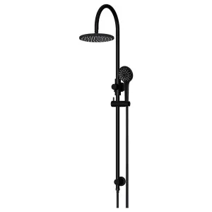 200mm Round Overhead Shower Rail, Three Function Hand Shower, Matte Black by Meir, a Shower Heads & Mixers for sale on Style Sourcebook