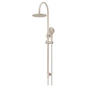 200mm Round Overhead Shower Rail, Three Function Hand Shower, Champagne by Meir, a Shower Heads & Mixers for sale on Style Sourcebook