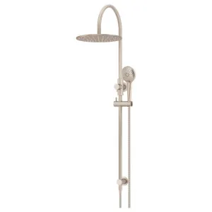 300mm Round Overhead Shower Rail, Three Function Hand Shower, Champagne by Meir, a Shower Heads & Mixers for sale on Style Sourcebook