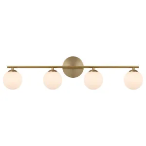 Moran 4 Light Wall, Antique Gold, Opal Matte by Telbix, a Wall Lighting for sale on Style Sourcebook