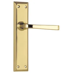 Menton Lever Latch Set, Polished Brass by Tradco, a Door Hardware for sale on Style Sourcebook