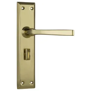 Menton Privacy Lever Set, Polished Brass by Tradco, a Door Hardware for sale on Style Sourcebook