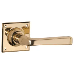 Small Menton Lever on Rose, Polished Brass by Tradco, a Door Hardware for sale on Style Sourcebook