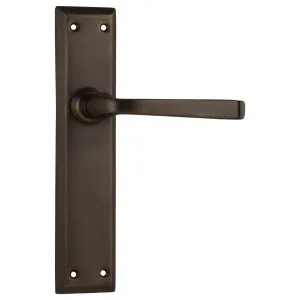 Menton Lever Latch Set, Antique Brass by Tradco, a Door Hardware for sale on Style Sourcebook