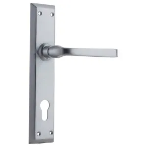 Menton 85mm Euro Lever Set, Satin Chrome by Tradco, a Door Hardware for sale on Style Sourcebook