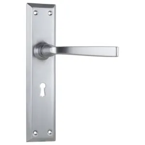 Menton Lever Lock Set, Satin Chrome by Tradco, a Door Hardware for sale on Style Sourcebook