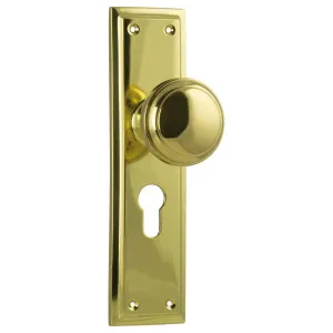Milton Euro Knob Set, Polished Brass by Tradco, a Door Hardware for sale on Style Sourcebook