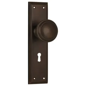Milton Knob Lock Set, Antique Brass by Tradco, a Door Hardware for sale on Style Sourcebook