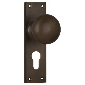 Victorian Euro Knob Set, Antique Brass by Tradco, a Door Hardware for sale on Style Sourcebook