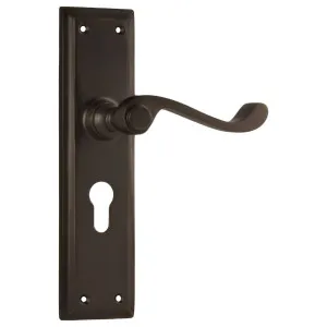 Milton Euro Lever Set, Antique Brass by Tradco, a Door Hardware for sale on Style Sourcebook