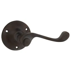 Milton Lever on Rose Set, Antique Brass by Tradco, a Door Hardware for sale on Style Sourcebook