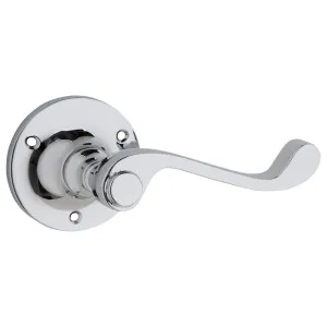 Milton Lever on Rose Set, Chrome by Tradco, a Door Hardware for sale on Style Sourcebook