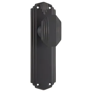 Art Deco Knob Latch Set, Antique Copper by Tradco, a Door Hardware for sale on Style Sourcebook