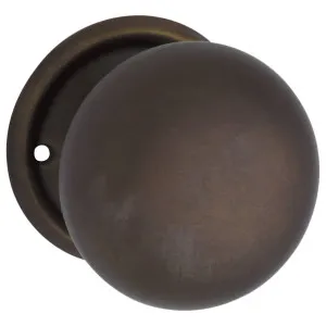 Plain Knob on Rose Set, Antique Brass by Tradco, a Door Hardware for sale on Style Sourcebook