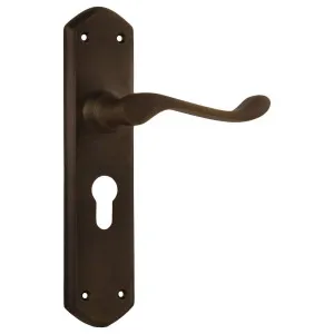 Windsor Euro Lever Set, Antique Brass by Tradco, a Door Hardware for sale on Style Sourcebook