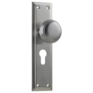 Richmond Euro Knob Set, Satin Chrome by Tradco, a Door Hardware for sale on Style Sourcebook