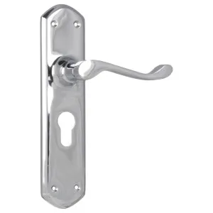 Windsor Euro Lever Set, Chrome by Tradco, a Door Hardware for sale on Style Sourcebook