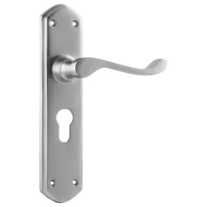 Windsor Euro Lever Set, Satin Chrome by Tradco, a Door Hardware for sale on Style Sourcebook