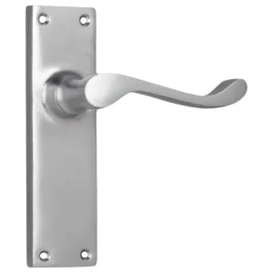 Victorian Lever Latch Set, Satin Chrome by Tradco, a Door Hardware for sale on Style Sourcebook