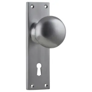 Victorian Knob Lock Set, Satin Chrome by Tradco, a Door Hardware for sale on Style Sourcebook