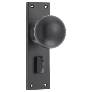 Victorian Privacy Knob Set, Matte Black by Tradco, a Door Hardware for sale on Style Sourcebook