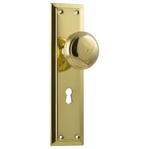 Richmond Knob Lock Set, Polished Brass by Tradco, a Door Hardware for sale on Style Sourcebook