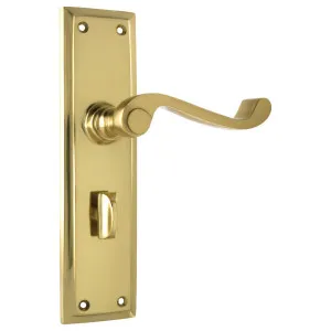 Milton Privacy Lever Set, Polished Brass by Tradco, a Door Hardware for sale on Style Sourcebook