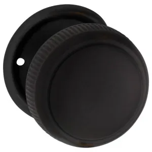 Milled Edge Knob on Rose Set, Antique Copper by Tradco, a Door Hardware for sale on Style Sourcebook