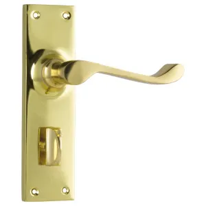 Victorian Privacy Lever Set, Polished Brass by Tradco, a Door Hardware for sale on Style Sourcebook