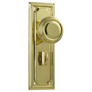 Edwardian Privacy Knob Set, Polished Brass by Tradco, a Door Hardware for sale on Style Sourcebook
