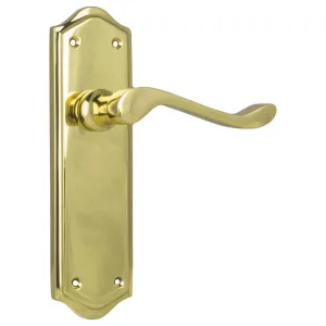 Henley Lever Latch Set, Polished Brass by Tradco, a Door Hardware for sale on Style Sourcebook