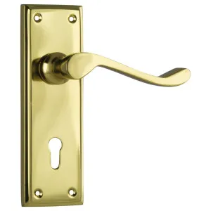 Camden Lever Lock Set, Polished Brass by Tradco, a Door Hardware for sale on Style Sourcebook