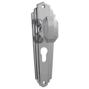 Original Art Deco Euro Knob Set, Chrome by Tradco, a Door Hardware for sale on Style Sourcebook