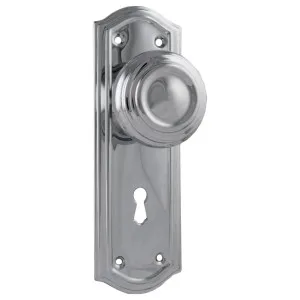 Kensington Knob Lock Set, Chrome by Tradco, a Door Hardware for sale on Style Sourcebook