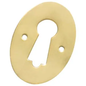 Pressed Oval Door Escutcheon, Polished Brass by Tradco, a Door Hardware for sale on Style Sourcebook