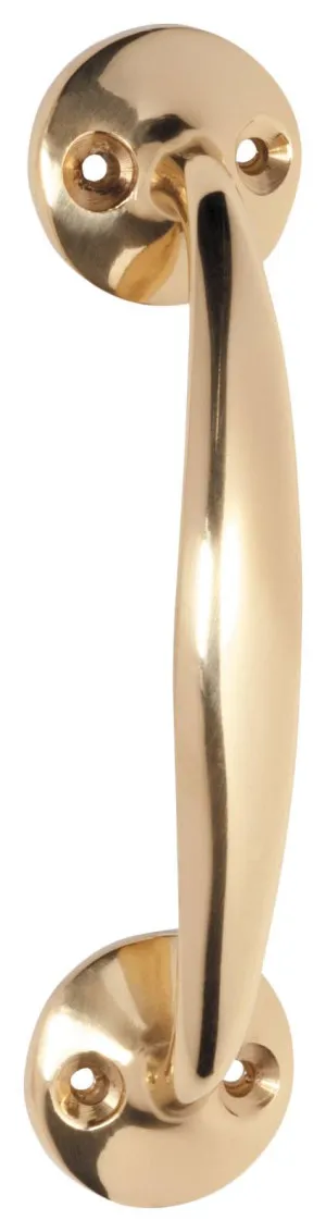 11cm D-Pull Handle w/Round Bases, Polished Brass by Tradco, a Cabinet Hardware for sale on Style Sourcebook