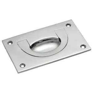 Large Flush Cabinet/Drawer Pull, Chrome by Tradco, a Door Hardware for sale on Style Sourcebook