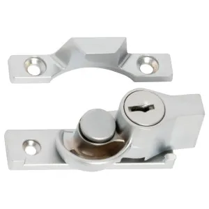 Squared Key Locking Sash Fastener, Satin Chrome by Tradco, a Window Hardware for sale on Style Sourcebook