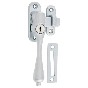 Locking Teardrop Casement Fastener (LH), Satin CH by Tradco, a Window Hardware for sale on Style Sourcebook